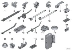 Cable harness fixings