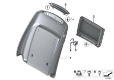 Переднее сиденье, задняя панель