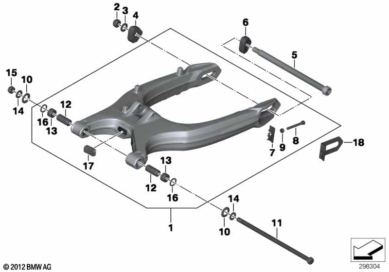 Качающийся рычаг заднего колеса