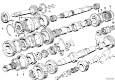 Getrag 245/2/4 детали блока шестерен