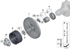 Демпфер крут.колебаний ременного прив.