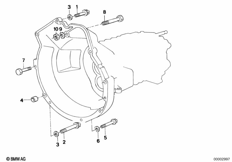 Крепление коробки передач