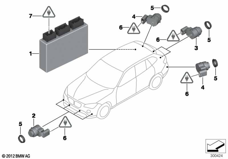 Сигнализация авар.сближен.при парк.(PDC)