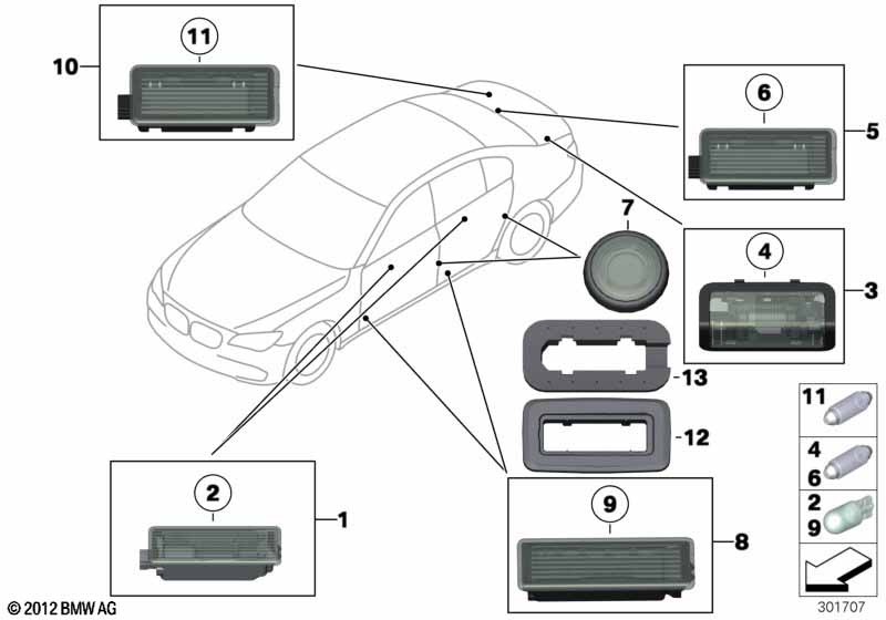 Различные огни