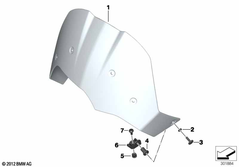 Ветрозащитный щиток, малый, прозрачный