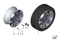 Л/с диск MINI 5-Hole Black Star138