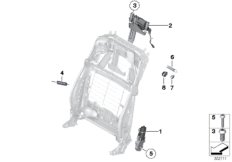 Сиденье Пд, э/оборуд. и приводы спинки