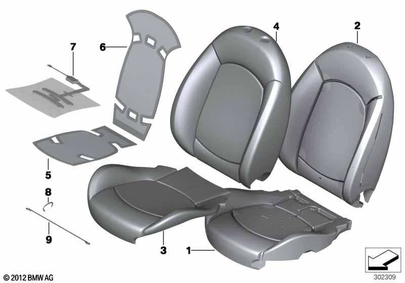 Набивка и обивка передн.сиденья