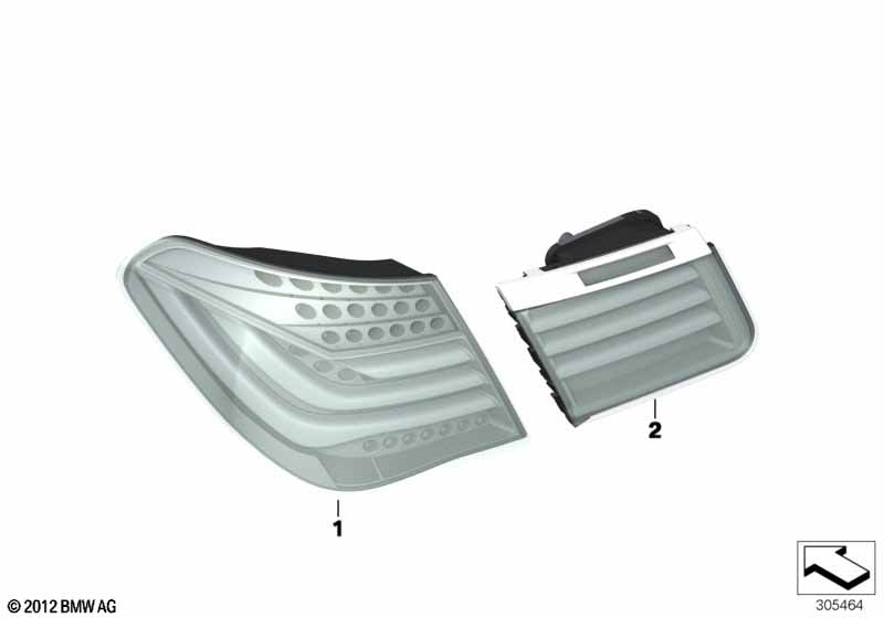 F01N блок задних фонарей левый большой