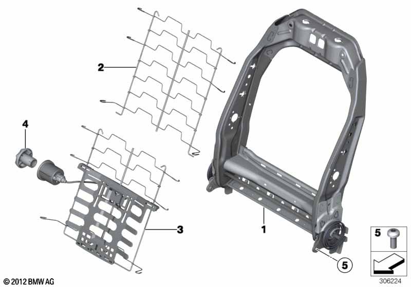 Каркас спинки переднего сиденья