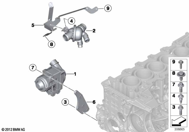 Водяная помпа сист.охлаждения/термостат