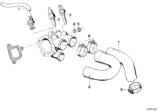 Термостат сист.охлаждения/водяной шланг