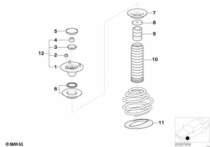 Опора аморт.ст./изол.прокл.пруж./доп.эл.