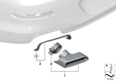 Насадка на выпуск.трубу, хром