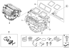 Детали корпуса автом.кондиционера Denso