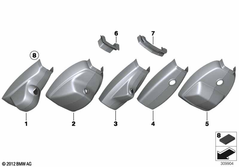 Кожух внутреннего зеркала заднего вида