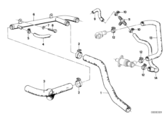 Водяной шланг системы охлаждения
