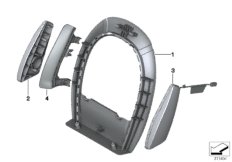 Накладки спинки переднего сиденья