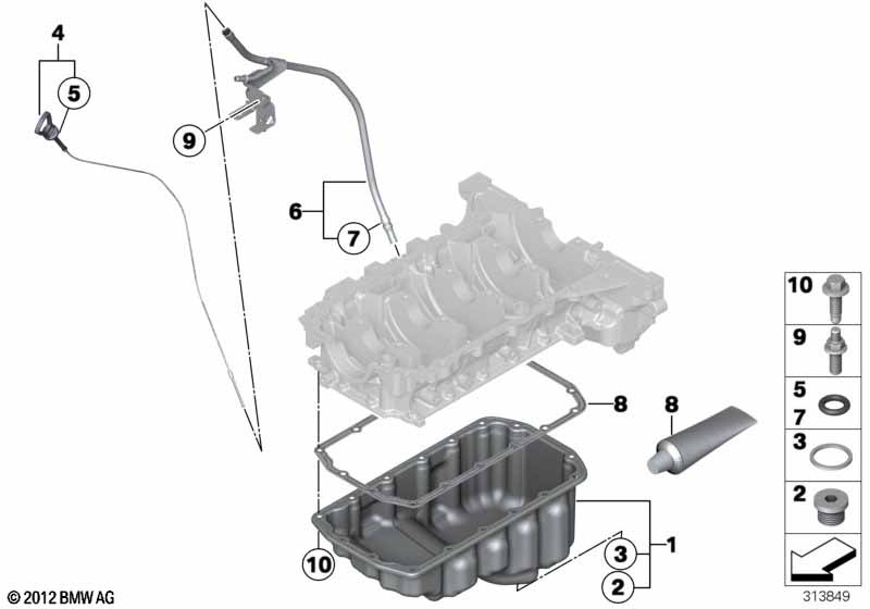 Масляный картер/маслоизмерит.приспособл.