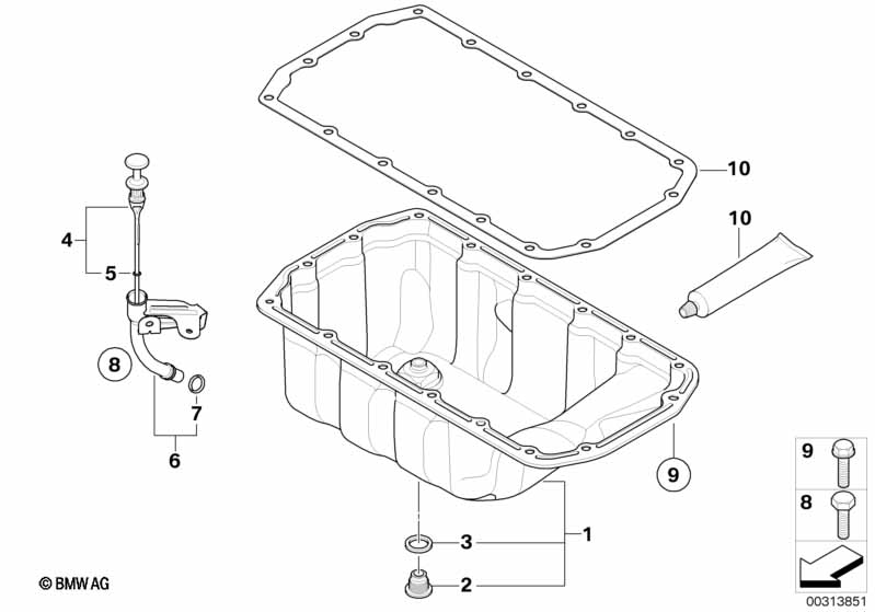 Масляный картер/маслоизмерит.приспособл.