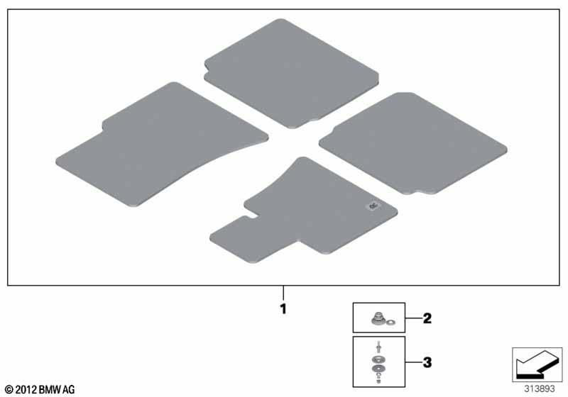 К-т ножных ковриков из сизаля