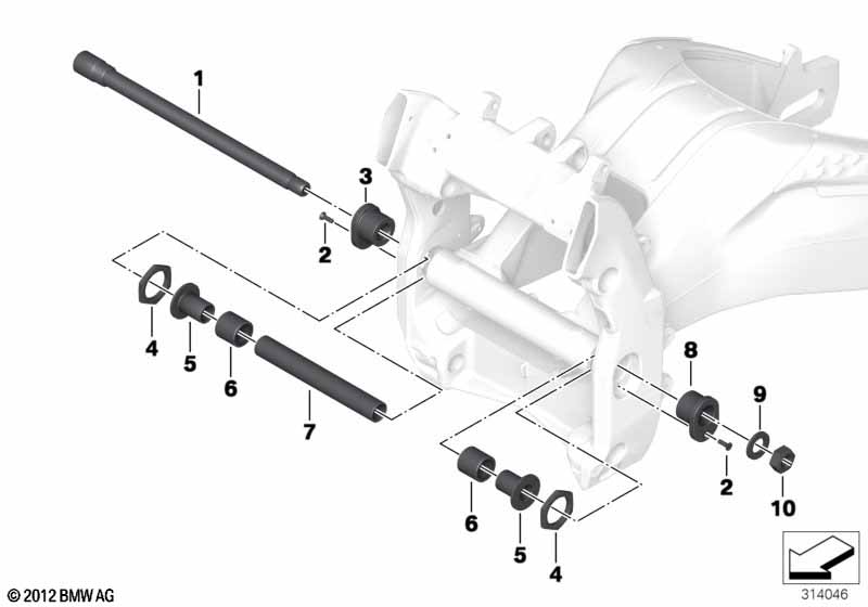 Подшипники кач.рычага заднего колеса