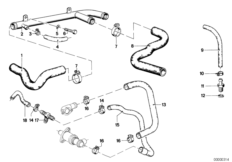 Водяной шланг системы охлаждения