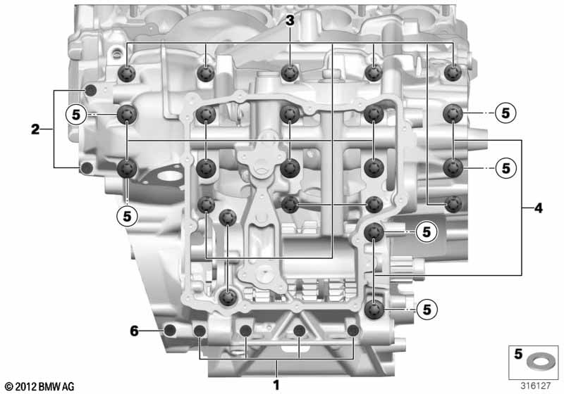 Болты крепления картера двигателя