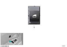 Выключатель стеклоподъемника стор.пасс.