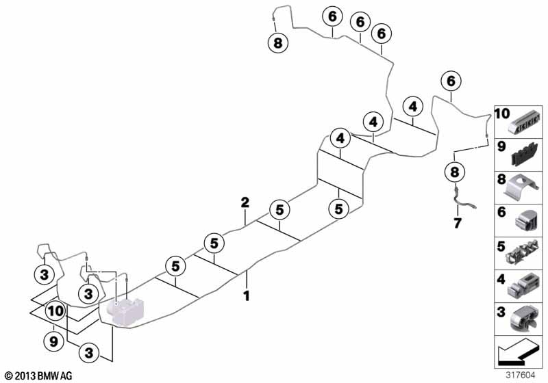Трубопровод тормозного привода Зд