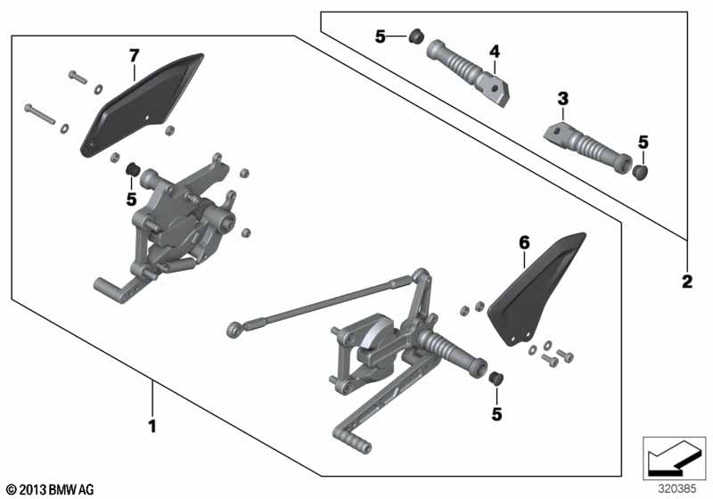 Система упоров для ног HP