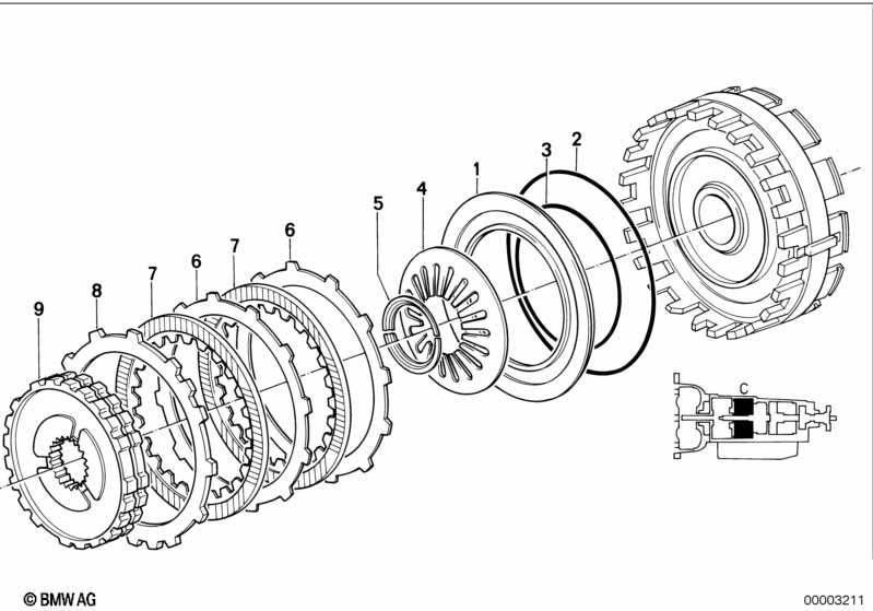 ZF 4HP22/24 Неподвижный диск.фрикцион C
