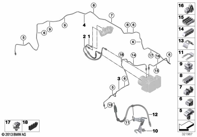 Трубопровод тормозного привода Пд