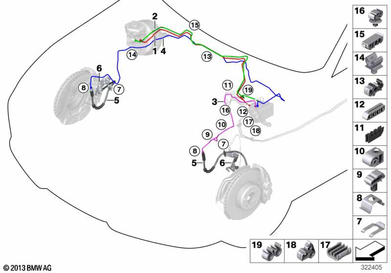 Трубопровод тормозного привода Пд