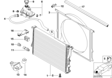 Радиатор вод.охл./расш.бачок/кожух вент.