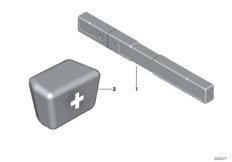 Знак аварийной остановки и аптечка