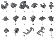 Элементы крепления жгута проводов