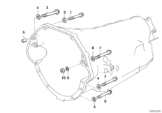 Крепление коробки передач