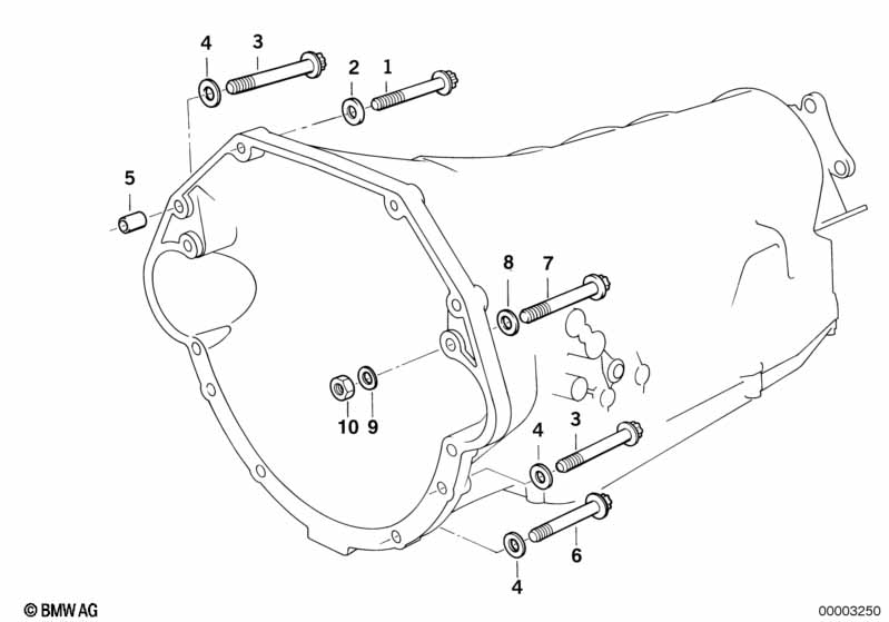 Крепление коробки передач