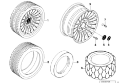 Л/с диск BMW с радиальными спицами 61