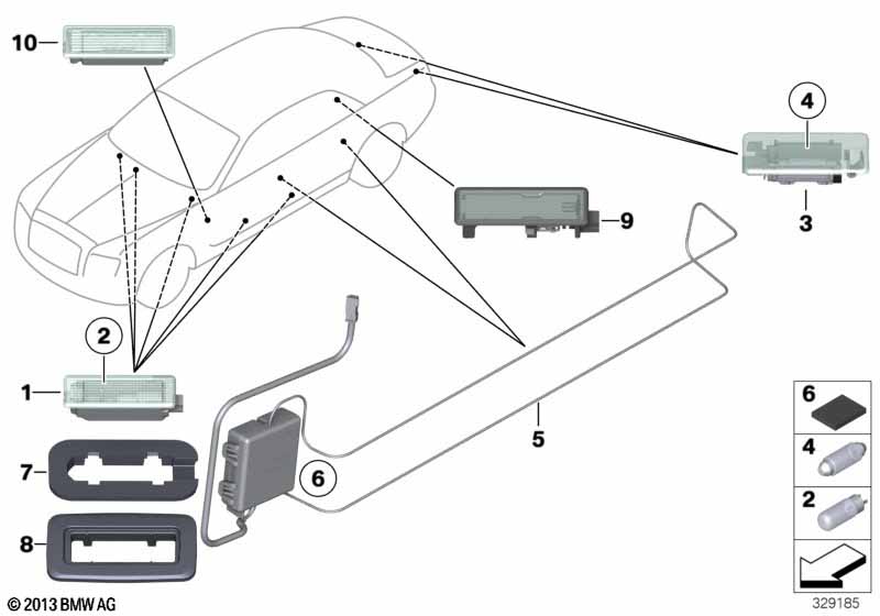 Светильники освещения салона