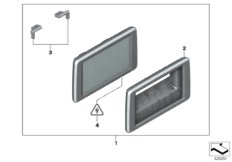Монитор в задней части салона