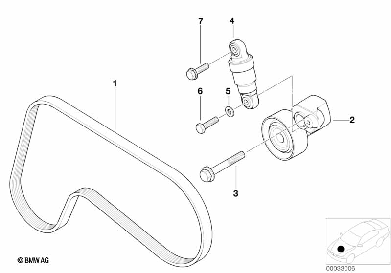 Ременный привод компрессора кондиц.