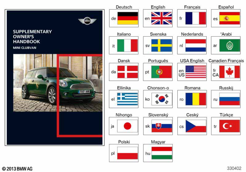 Доп.рук-во по эксплуатации MINI Clubvan BMW ETK