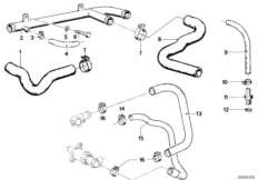 Водяной шланг системы охлаждения