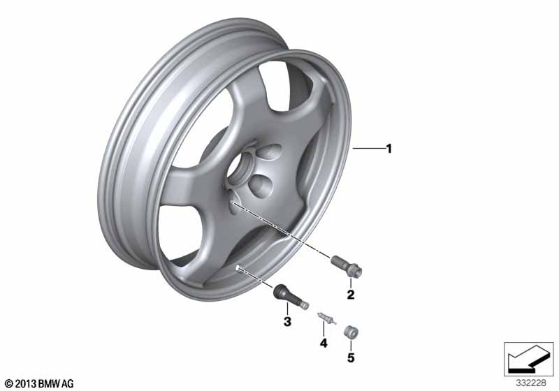 Аварийное колесо легкосплавное