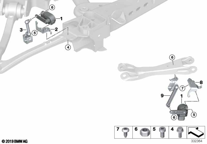 Датчик регулировки угла наклона фар