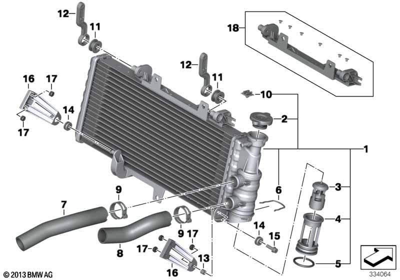 K70 /K71/K72/K73 радиатор водяного охлаждения