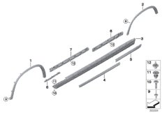 Накладка порог / арка колеса