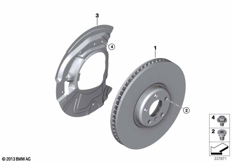 Торм. диск облегч. констр. вентилир. Л